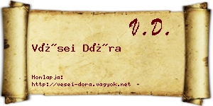 Vései Dóra névjegykártya